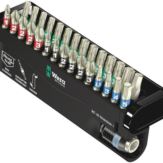 WERA Assortim. d'embouts en acier inoxydable BC 30 Stainless 1 30 pièces ( 4000828396 )