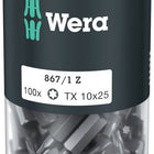 WERA paquete grande de puntas 867/1 Z 1/4 ″ T 10 Longitud 25 mm ( 4000822272 )