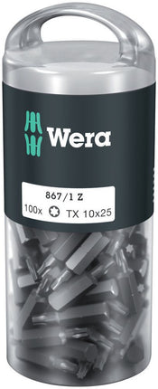 WERA paquete grande de puntas 867/1 Z 1/4 ″ T 10 Longitud 25 mm ( 4000822272 )