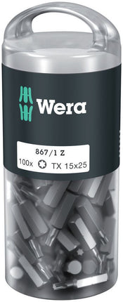 WERA paquete grande de puntas 867/1 Z 1/4 ″ T 15 Longitud 25 mm ( 4000822270 )