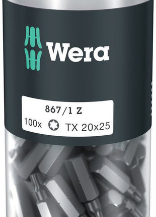 WERA paquete grande de puntas 867/1 Z 1/4″ T 20 longitud 25 mm (4000822271)