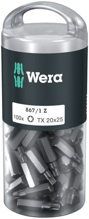 WERA paquete grande de puntas 867/1 Z 1/4 ″ T 20 Longitud 25 mm ( 4000822271 )