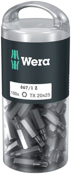 WERA paquete grande de puntas 867/1 Z 1/4″ T 20 longitud 25 mm (4000822271)