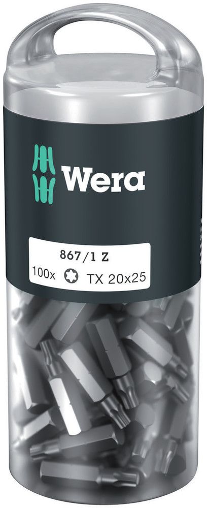 WERA paquete grande de puntas 867/1 Z 1/4″ T 20 longitud 25 mm (4000822271)