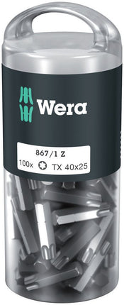 WERA large pack of bits 867/1 Z 1/4 ″ T 40 Length 25 mm ( 4000822274 )