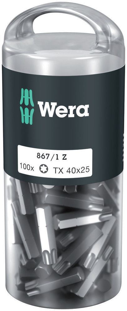 WERA duże opakowanie bitów 867/1 Z 1/4 ″ T 40 Długość 25 mm ( 4000822274 )