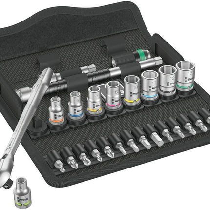 WERA Jeu de clés à douilles 8100 SA 8 Zyklop 28 pièces 1/4 ″ ( 4000821659 )