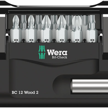 WERA Bit-Check 12 Wood 2 Juego de puntas de 12 piezas ( 4000829035 )