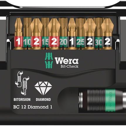 WERA Bit-Check Diamond 1 Set di punte da 12 pezzi ( 4000829037 )