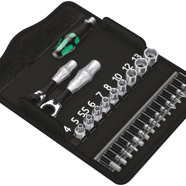 WERA socket spanner set KK Zyklop Mini 2 27-piece 1/4 ″ ( 4000829906 )