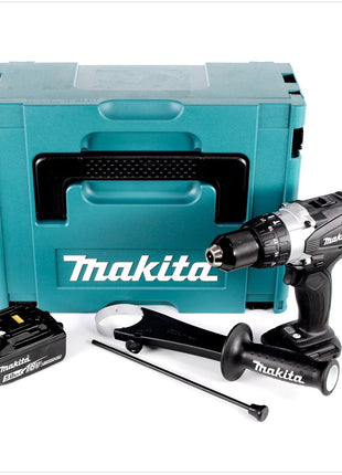 Makita DHP 458 T1JB Akku Schlagbohrschrauber 18 V 91Nm Schwarz im Makpac + 1x 5,0 Ah Akku - Toolbrothers