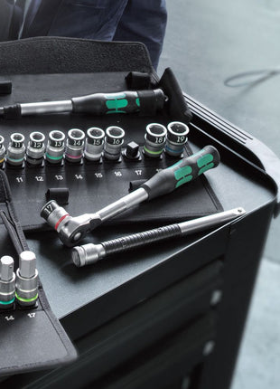 WERA Hebelumschaltknarre 8006 Zyklop Hybrid Set 1/2 ″ 72 Zähne ( 4000821144 )