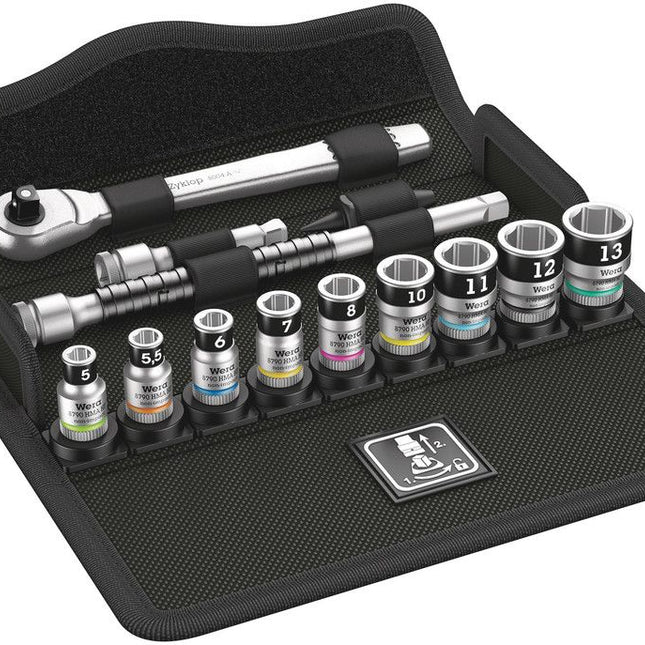 WERA socket spanner set 8100 SA 12 HF Zyklop 13-piece 1/4 ″ ( 4000821783 )