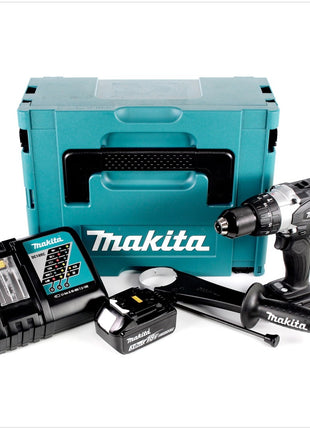 Makita DHP 458 RF1JB Akku Schlagbohrschrauber 18 V 91Nm Schwarz im Makpac + 1x 3,0 Ah Akku + Ladegerät - Toolbrothers