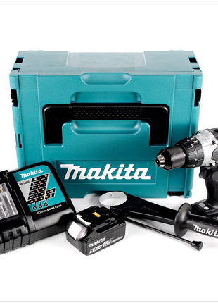 Makita DHP 458 RT1JB Akku Schlagbohrschrauber 18 V 91Nm Schwarz im Makpac + 1x 5,0 Ah Akku + Ladegerät - Toolbrothers