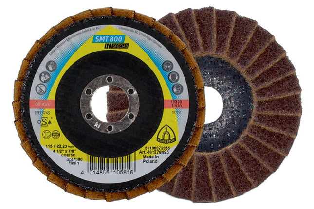 KLINGSPOR flap disc SMT 800 Ø 115 mm grain size coarse 12° curved ( 8000352161 )