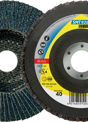 Disque dentelé KLINGSPOR SMT 926 Spécial Ø 115 mm grain 40 courbé 6° (8000352212)