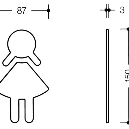 HEWI Symbol Frau 801.91.020 Kolor poliamidu nr 97 ( 3000206417 )