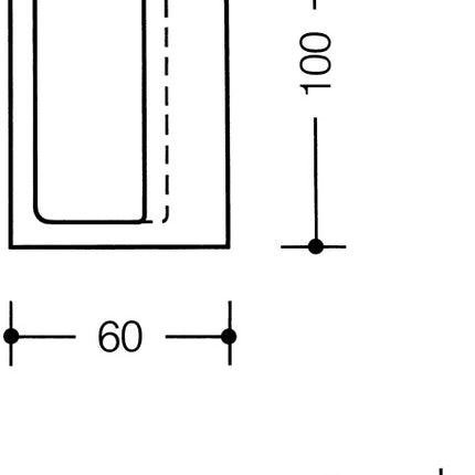 HEWI Sliding door cover 539B Polyamide 99 pure white matt rectangular ( 3000207831 )
