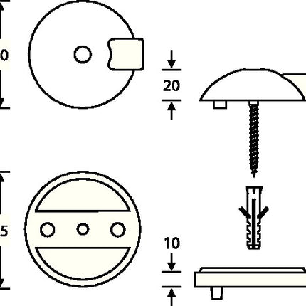 FSB muelle de suelo 38 3884 Ø 70 mm altura 20 mm ( 3316002015 )