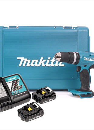 Makita DHP 453 RAJ Akku Schlagbohrschrauber 18 V 42 Nm + 2x Akku 2,0 Ah + Ladegerät + Koffer - Toolbrothers