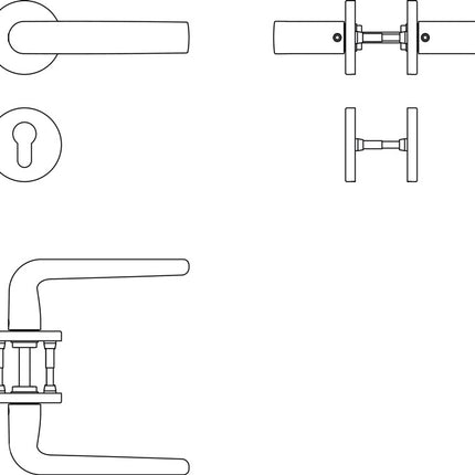 FSB escutcheon set 12 1070 stainless steel F69 ( 3322002200 )