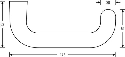 FSB orificio para tirador de puerta pieza 10 acero inoxidable 1146 fino mate (3322002301)