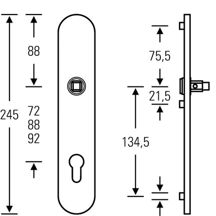 Escudo largo FSB 12 1418 F1 / color natural 0105 ( 3322002386 )