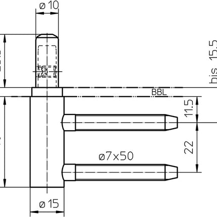 SIMONSWERK frame part V 3400 WF HV Stop nickel-plated steel ( 3000255799 )