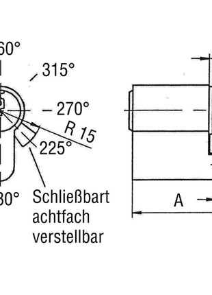 Medio cilindro de perfil BKS 8900 31/10 mm (3000251976)