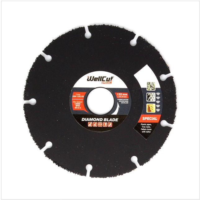 WellCut Diamond Blade Diamant Trennscheibe 125 x 22,2 mm Special ( 334 - 125 / 22 ) - Toolbrothers