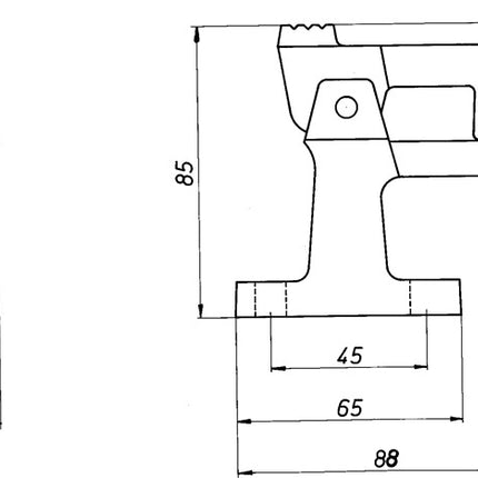 Odbojnik do bramy DENI 3805/3807 odlewany z metalu lekkiego F1 anodowany na kolor naturalny ( 3000259265 )