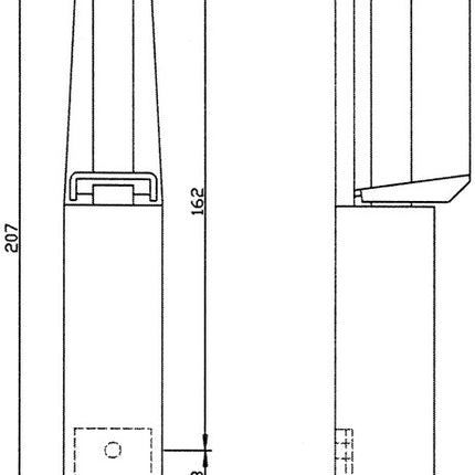 Arrêt de porte DENI 3837 0060 22 zinc moulé sous pression laqué argent ( 3000251205 )