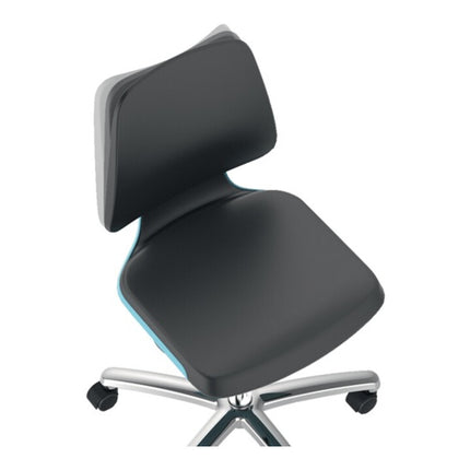 BIMOS Chaise d’atelier pivotante Labsit rouleaux coque de siège bleu ( 9000454070 )
