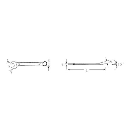 STAHLWILLE Chiave combinata OPEN BOX 13 SW 7 mm Lunghezza 110 mm ( 4000826002 )