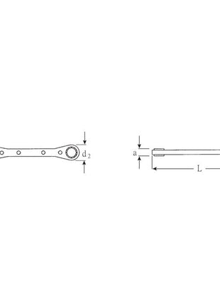 STAHLWILLE klucz oczkowy z grzechotką 25 12 x 13 mm ( 4000826137 )