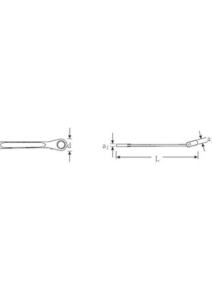 STAHLWILLE Clé mixte à cliquet OPEN-RATCH 17 ouverture de clé 8 mm longueur 144 mm ( 4000826063 )