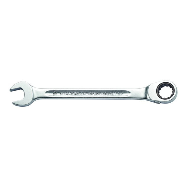STAHLWILLE OPEN-RATCH 17 open-end ratchet spanner 16 mm width across flats Length 215 mm ( 4000826071 )