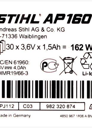 Stihl AP 160 36 V 4,5 Ah Akku - Toolbrothers