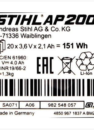 Stihl AP 200 36 V 4,2 Ah Akku - Toolbrothers