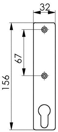 AMF Zylinderkurzschild 427Z Edelstahl matt 3311321006  3 - toolbrothers