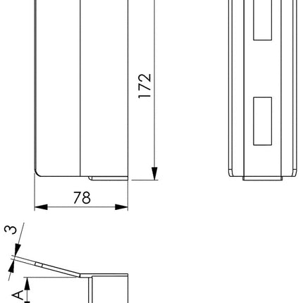 AMF sliding door strike box 147S-40 blank ( 3000251297 )