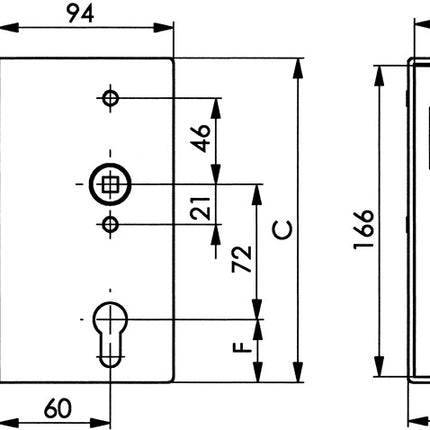 Custodia AMF 140UNIG DIN sinistra/destra ( 3000251267 )