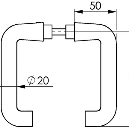 Maniglia a leva AMF parte foro 475L metallo chiaro F1 / colore argento ( 3311021033 )