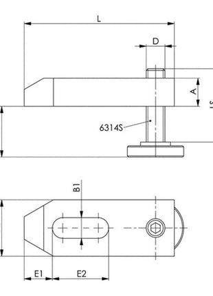 Zacisk AMF nr 6314V do rowka T 12 + 14 mm ( 4000603022 )