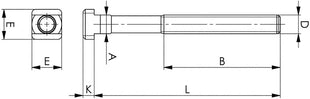 AMF T-Nutenschraube DIN 787 T-Nut 14 mm M12 Länge 80 mm ( 4000833318 )