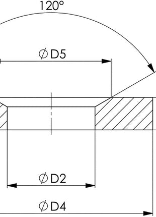 Casquillo cónico AMF DIN 6319G para tornillos M12 (4000833448)