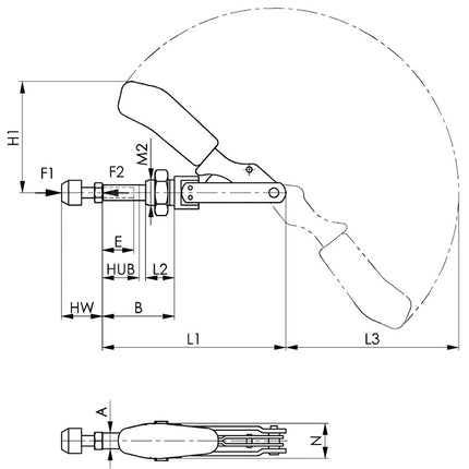 AMF push rod clamp no. 6844 size 2 ( 4123665200 )