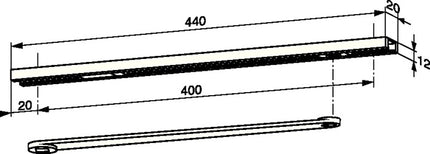DORMAKABA Glissière G 96 N pour ITS 96 ( 3325032038 )