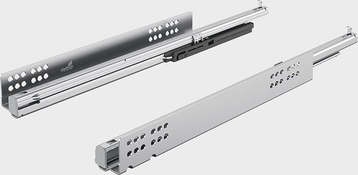 Correderas de extracción total HETTICH Quadro V6 con Silent System acero galvanizado ( 3000271487 )